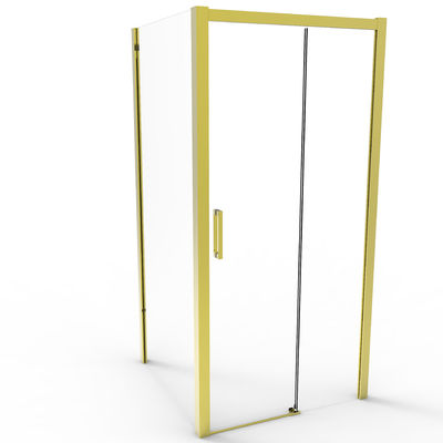Aluminum, Titanium Brushed Color,Bathroom Shower Room,Sliding Door With Side Panel