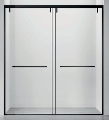 Stainless Steel, Bathroom Shower Room,Double Sliding Door, Slider Door,Matt Balck