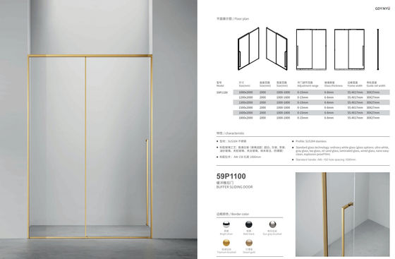 Stainless Steel,Sliding Door  ,Minimalist Design,Bathroom Shower Room