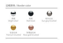 Tempered Glass Bathroom Shower Room Matte Balck Color Square Sliding Door