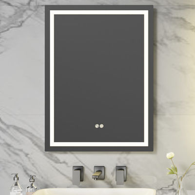 Smart LED Bathroom Mirror with Anti-Fog Function, Stepless Dimming, Waterproof Design, Dual-Touch Control, 3000K~6000K Color Temperature, and Customizable Dimensions & Functions
