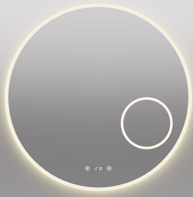 Smart LED Bathroom Mirror with Anti-Fog Function, Time & Temperature Display, Stepless Dimming, Waterproof Design, Dual-Touch Control, 3000K~6000K Color Temperature, a Customizable Dimensions & Funct