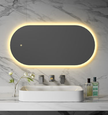 Smart LED Bathroom Mirror with Anti-Fog Function, Time & Temperature Display, Stepless Dimming, Waterproof Design, Dual-Touch Control, 3000K~6000K Color Temperature, a Customizable Dimensions & Funct