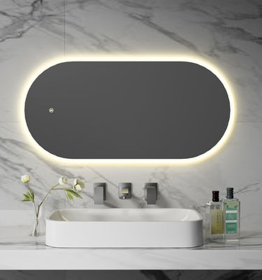 Smart LED Bathroom Mirror with Anti-Fog Function, Time & Temperature Display, Stepless Dimming, Waterproof Design, Dual-Touch Control, 3000K~6000K Color Temperature, a Customizable Dimensions & Funct