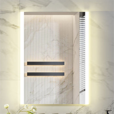 Smart LED Bathroom Mirror with Anti-Fog Function, Time & Temperature Display, Stepless Dimming, Waterproof Design, Dual-Touch Control, 3000K~6000K Color Temperature, a Customizable Dimensions & Funct