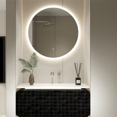 Smart LED Bathroom Mirror Cabinet with Anti-fog Function, Temperature Sensor, and Lighting - Modern Bathroom Waterproof Storage Cabinet