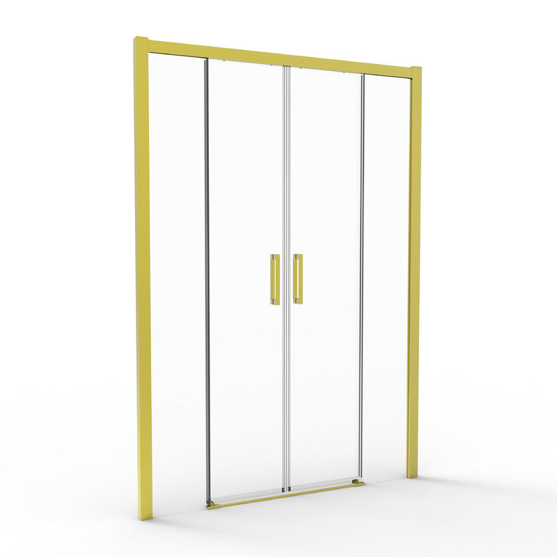 Aluminum, Titanium Brushed Color, Screen Sliding Door,Bathroom Shower Room