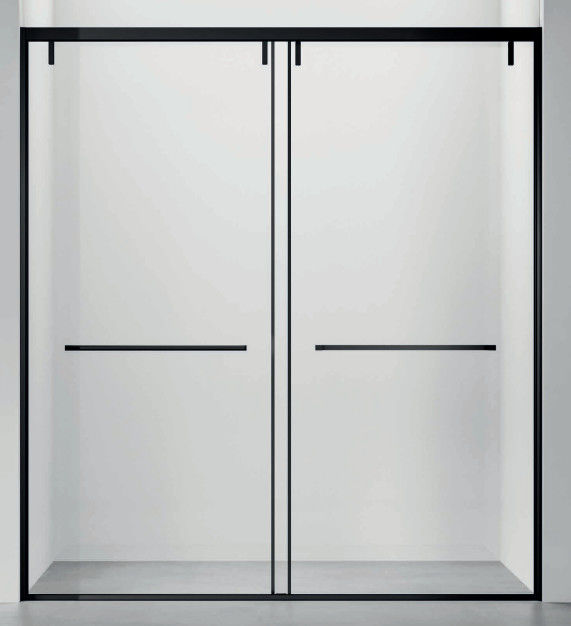 Stainless Steel, Bathroom Shower Room,Double Sliding Door, Slider Door,Matt Balck