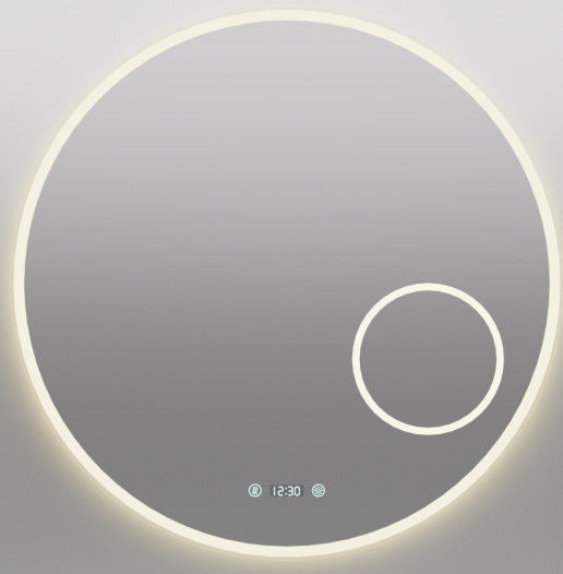 Smart LED Bathroom Mirror with Anti-Fog Function, Time & Temperature Display, Stepless Dimming, Waterproof Design, Dual-Touch Control, 3000K~6000K Color Temperature, a Customizable Dimensions & Funct